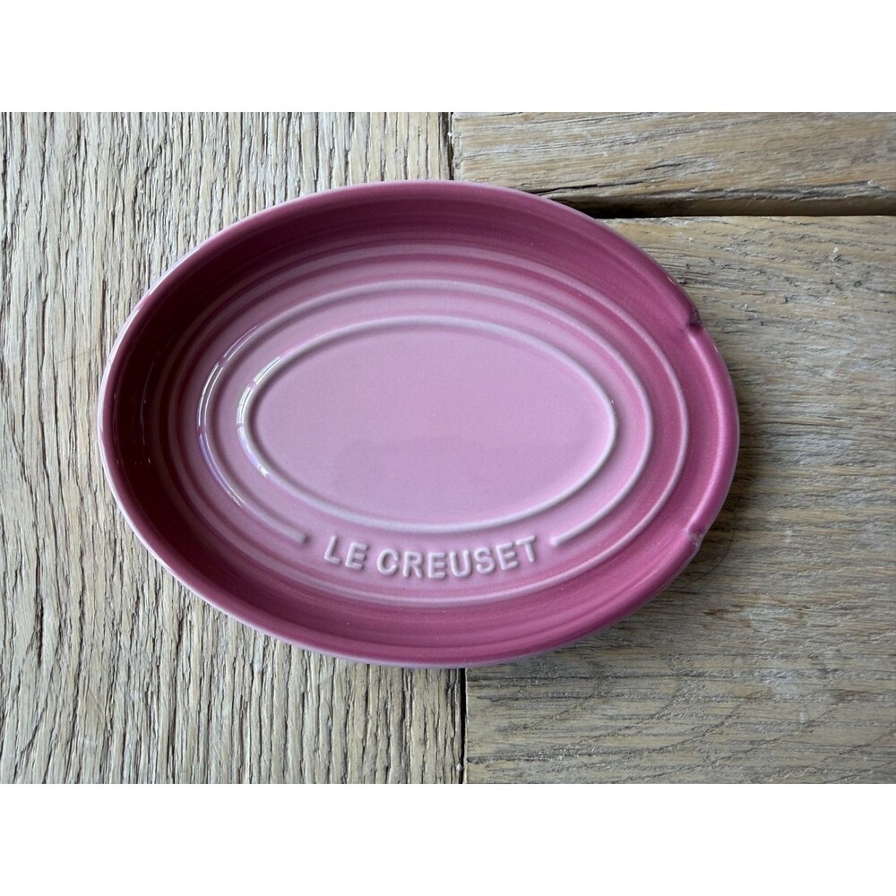 Le Creuset Stoneware Oval Spoon Rest Rose Quartz Pink NEW